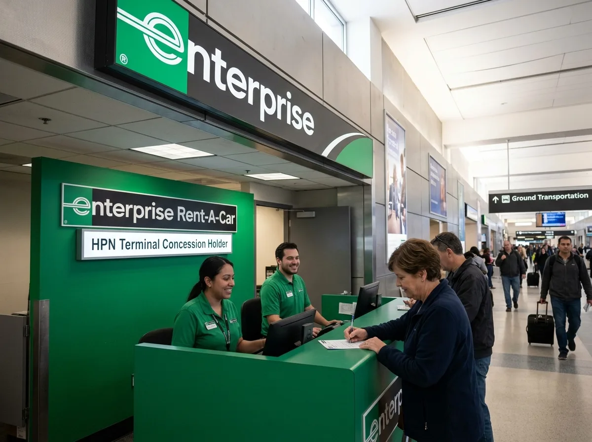 Enterprise Rent-A-Car logo, HPN terminal concession holder